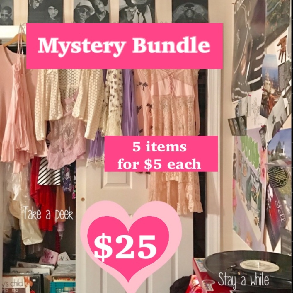 Mystery Reseller Box 5 Item Bundle Random FreePeople Anthro Vintage AE Wholesale
